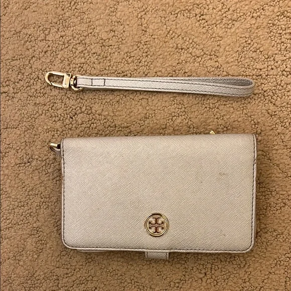 Tory Burch Silver Wristlet with Gold Accents - Picture 2 of 5